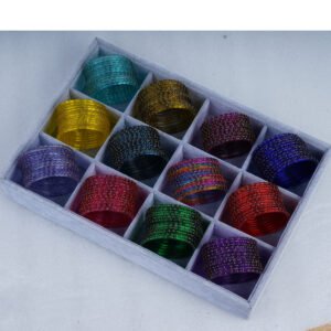 Premium Multicolor Crystal Glass Bangles Set Collection for Women