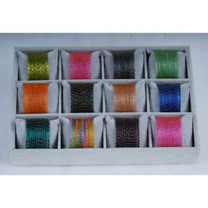 Royal Multicolor Designer Glass Bangles Set with Golden Dot Detailing