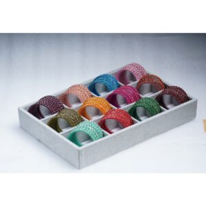 Premium Multicolor Pearl Beaded Glass Bangles Set for Women