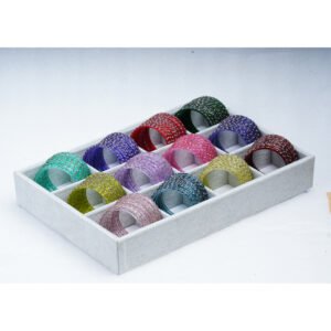 Elegant Multicolor Rhinestone Glass Bangles Collection for Women