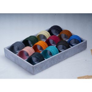 Designer Multicolor Crystal Stone Bangles Set for Women